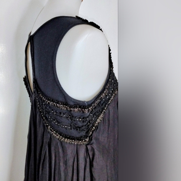 FREE PEOPLE BLACK COTTON TENT DRESS - Picture 9 of 11